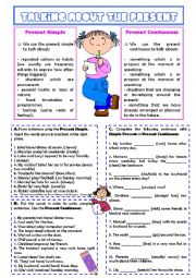 English Worksheet: Present Simple & Continuous