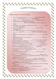 English Worksheet: Conditional Sentences