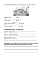 English Worksheet: Room description