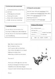 English Worksheet: Rolling in the Deep Worksheet