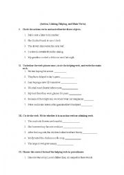 English Worksheet: Action and Helping Verbs