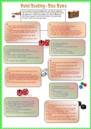 English Worksheet: Hotel Booking Dice Game