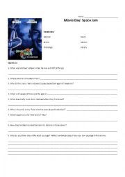 English Worksheet: Space Jam Comprehension Questions