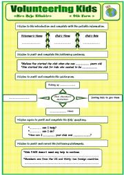 English Worksheet: Volunteering Kids - 9th form