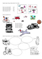 English Worksheet: toys