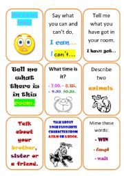 English Worksheet: Revision game for children - part 2 (editable)