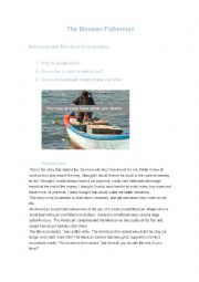 English Worksheet: The Mexican Fisherman