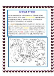 English Worksheet: JUNGLE STORY