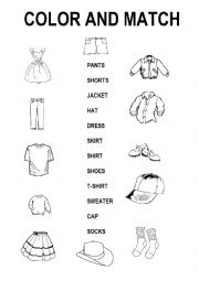 English Worksheet: Clothes