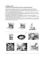 English Worksheet: The cooking verbs