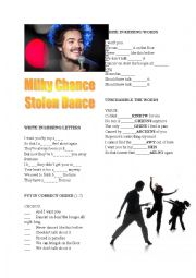 English Worksheet: Milky Chance Stolen Dance