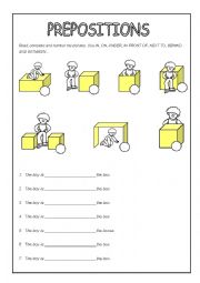 English Worksheet: PREPOSITIONS