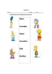 English Worksheet: test family members