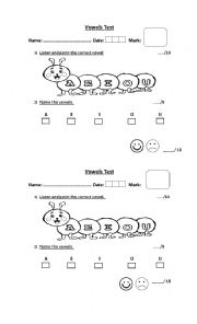 English Worksheet: Vowels