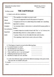 English Worksheet: Daffodills