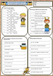 English Worksheet: Question words