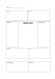 Poetry Form Graphic Organizer