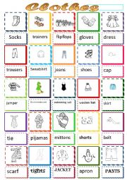 English Worksheet: clothes