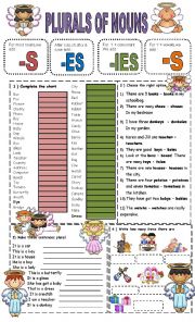 English Worksheet: plural nouns - easy