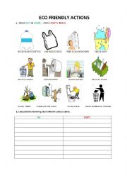 English Worksheet: Eco-Friendly Actions