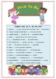 English Worksheet: VERB TO BE