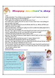 English Worksheet: Happy Mothers day