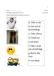 English Worksheet: Idioms Test