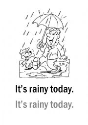 English Worksheet: Weather Writing Practice for Kindergarten Students