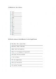 English Worksheet: Present Simple