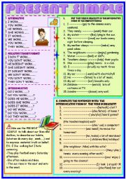 English Worksheet: Present simple /Practice