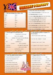 English Worksheet: PRESENT PERFECT + key