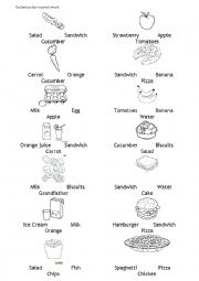 English Worksheet: Vocabulary.Food
