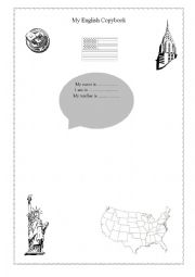 English Worksheet: My English Copybook ( American version)