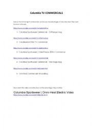 English Worksheet: TV Commercials 