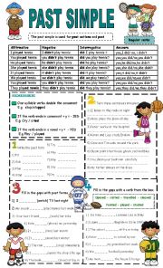 past simple- regular verbs