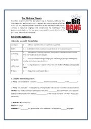 English Worksheet: The BIg Bang Theory Episodes 1 and 2