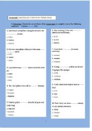 5th form grammar exam (plural nouns and possessive nouns)with answer key