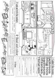 English Worksheet: the house