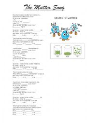 English Worksheet: States of matter