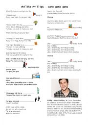 English Worksheet: Phillip Phillips - Gone gone gone