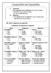 English Worksheet: Comparatives and superlatives