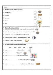 English Worksheet: five senses