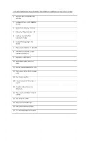 English Worksheet: Correct the mistakes