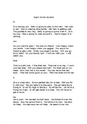 English Worksheet: Sight Word Stories