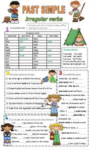 English Worksheet: past simple - irregular verbs 