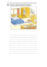 English Worksheet: Prepositions of place