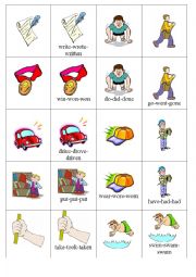 English Worksheet: Irregular verbs 1