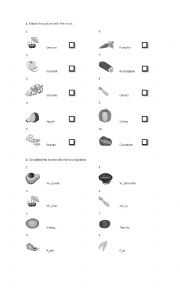 English Worksheet: FRUITS AND VEGETABLES