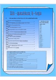 English Worksheet: Wh-questions