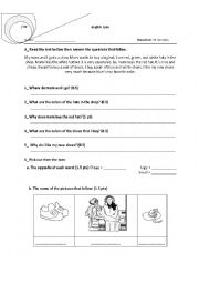 English Worksheet: Shopping with Mom